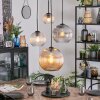 Koyoto Hanglamp, Kogellampje, Cluster hanglamp Amber, Duidelijk, Rookkleurig, 4-lichts