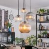 Koyoto Hanglamp, Kogellampje, Cluster hanglamp Amber, Duidelijk, Rookkleurig, 4-lichts