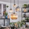Koyoto Hanglamp, Kogellampje, Cluster hanglamp Amber, Duidelijk, Rookkleurig, 4-lichts