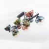 Gastor Plafondlamp, Kogellampje Blauw, Groen, Duidelijk, Koperkleurig, 10-lichts