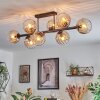 Koyoto Plafondlamp, Kogellampje Amber, Duidelijk, 8-lichts