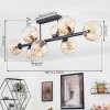 Koyoto Plafondlamp, Kogellampje Amber, Duidelijk, 8-lichts