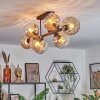 Koyoto Plafondlamp, Kogellampje Amber, Duidelijk, 8-lichts