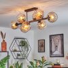Koyoto Plafondlamp, Kogellampje Amber, Duidelijk, 8-lichts