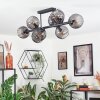 Koyoto Plafondlamp, Kogellampje Rookkleurig, 8-lichts
