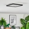 Simonstorp Plafondlamp, Paneel LED Zwart, Wit, 1-licht