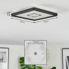 Simonstorp Plafondlamp, Paneel LED Zwart, Wit, 1-licht