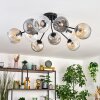 Ripoll Plafondlamp, Kogellampje Amber, Duidelijk, Rookkleurig, 10-lichts