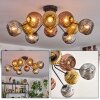 Ripoll Plafondlamp, Kogellampje Goud, Koperkleurig, Rookkleurig, 10-lichts