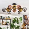 Ripoll Plafondlamp, Kogellampje Goud, Koperkleurig, Rookkleurig, 10-lichts