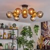 Ripoll Plafondlamp, Kogellampje Goud, Koperkleurig, Rookkleurig, 10-lichts