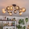 Ripoll Plafondlamp, Kogellampje Amber, Rookkleurig, 10-lichts