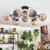 Ripoll Plafondlamp, Kogellampje Amber, Rookkleurig, 10-lichts
