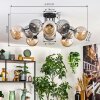 Ripoll Plafondlamp, Kogellampje Amber, Rookkleurig, 10-lichts