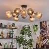 Ripoll Plafondlamp, Kogellampje Amber, Rookkleurig, 10-lichts