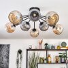 Ripoll Plafondlamp, Kogellampje Amber, Rookkleurig, 10-lichts