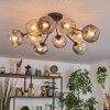 Ripoll Plafondlamp, Kogellampje Amber, Duidelijk, Rookkleurig, 10-lichts