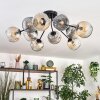 Ripoll Plafondlamp, Kogellampje Amber, Duidelijk, Rookkleurig, 10-lichts