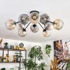 Ripoll Plafondlamp, Kogellampje Amber, Duidelijk, Rookkleurig, 10-lichts