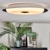 Goran Plafondlamp, Paneel LED Zwart, Wit, 1-licht, Afstandsbediening