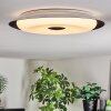 Goran Plafondlamp, Paneel LED Zwart, Wit, 1-licht, Afstandsbediening