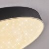 Elmar Plafondlamp, Paneel LED Zwart, 1-licht