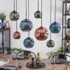 Ripoll Hanglamp, Kogellampje, Hanglamp Blauw, Groen, Koperkleurig, 8-lichts