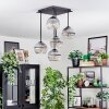 Koyoto Plafondlamp, Kogellampje Duidelijk, Rookkleurig, 5-lichts