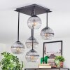 Koyoto Plafondlamp, Kogellampje Duidelijk, Rookkleurig, 5-lichts