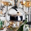 Gastor Hanglamp, Kogellampje, Hanglamp Amber, Chroom, Duidelijk, Rookkleurig, 8-lichts