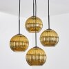 Koyoto Hanglamp, Kogellampje, Cluster hanglamp Goud, 4-lichts