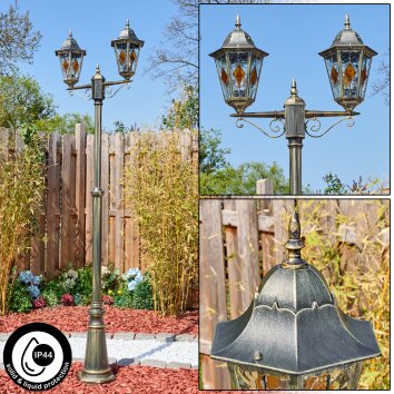 Hongkong Kandelaar, Pad licht Bruin, Goud, 2-lichts