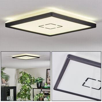 Simonstorp Plafondlamp, Paneel LED Zwart, Wit, 1-licht