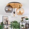 Koyoto Plafondlamp, Kogellampje 40 cm Natuurlijke kleuren, Zwart, 3-lichts