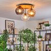 Koyoto Plafondlamp, Kogellampje 40 cm Natuurlijke kleuren, Zwart, 3-lichts
