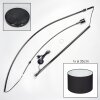 Bassagoda Staande lamp, Booglampen Chroom, Zwart, 1-licht, Stoffen kap