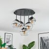 Koyoto Plafondlamp, Kogellampje 45 cm Chroom, Duidelijk, Rookkleurig, 5-lichts