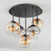 Koyoto Plafondlamp, Kogellampje 45 cm Amber, Duidelijk, Rookkleurig, 5-lichts