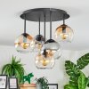 Koyoto Plafondlamp, Kogellampje 45 cm Amber, Duidelijk, Rookkleurig, 5-lichts