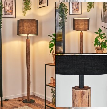 Bassagoda Staande lamp Natuurlijke kleuren, Zwart, 1-licht