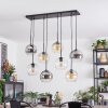 Koyoto Hanglamp, Kogellampje, Hanglamp Amber, Duidelijk, Rookkleurig, 8-lichts