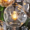 Ripoll Hanglamp, Kogellampje, Hanglamp Amber, Duidelijk, Rookkleurig, 8-lichts