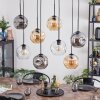 Ripoll Hanglamp, Kogellampje, Hanglamp Amber, Duidelijk, Rookkleurig, 8-lichts