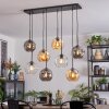 Ripoll Hanglamp, Kogellampje, Hanglamp Amber, Duidelijk, Rookkleurig, 8-lichts