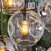 Ripoll Hanglamp, Kogellampje, Hanglamp Amber, Duidelijk, Rookkleurig, 8-lichts