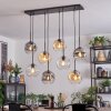 Ripoll Hanglamp, Kogellampje, Hanglamp Amber, Duidelijk, Rookkleurig, 8-lichts