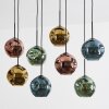 Ripoll Hanglamp, Kogellampje, Hanglamp Blauw, Goud, Groen, Koperkleurig, 8-lichts