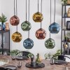 Ripoll Hanglamp, Kogellampje, Hanglamp Blauw, Goud, Groen, Koperkleurig, 8-lichts