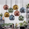 Ripoll Hanglamp, Kogellampje, Hanglamp Blauw, Goud, Groen, Koperkleurig, 8-lichts