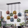 Ripoll Hanglamp, Kogellampje, Hanglamp Blauw, Goud, Groen, Koperkleurig, 8-lichts